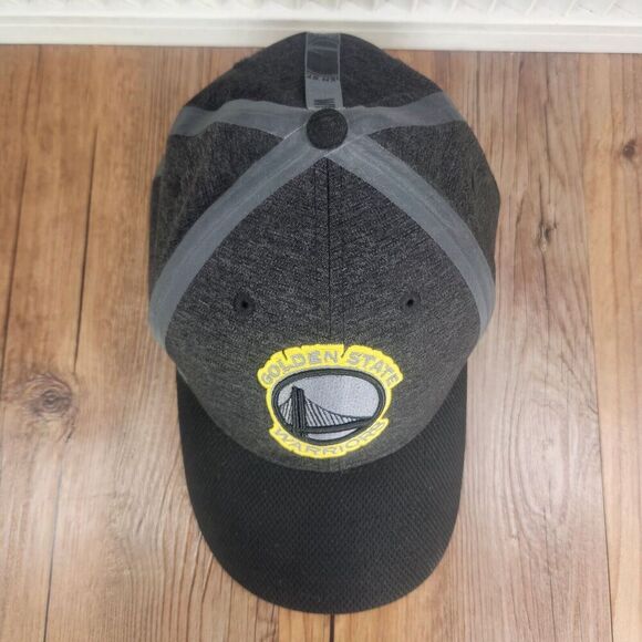 Golden State Warriors New Era 39thirty Fitted Sz M/L Hat Cap Black Gray NBA Team - Picture 7 of 11